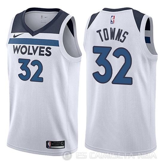 Camiseta Karl Anthony Towns #32 Minnesota Timberwolves 2017-18 Blanco - Haga un click en la imagen para cerrar